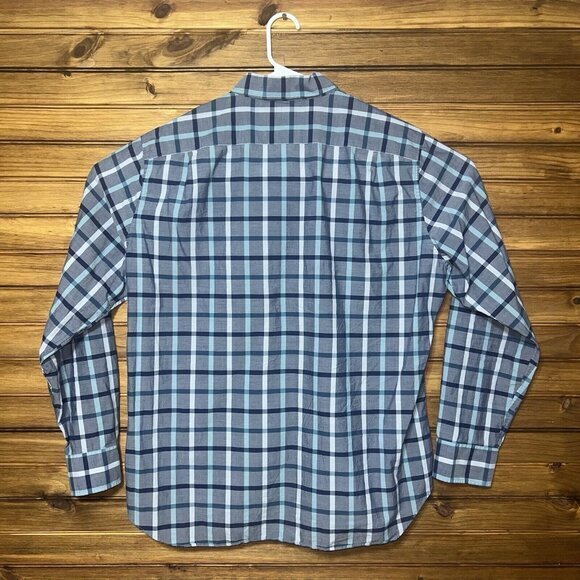 Bonobos Shirt Mens Size XL Slim Fit Blue Checkered Long Sleeve Button LOT OF TWO - Picture 6 of 10